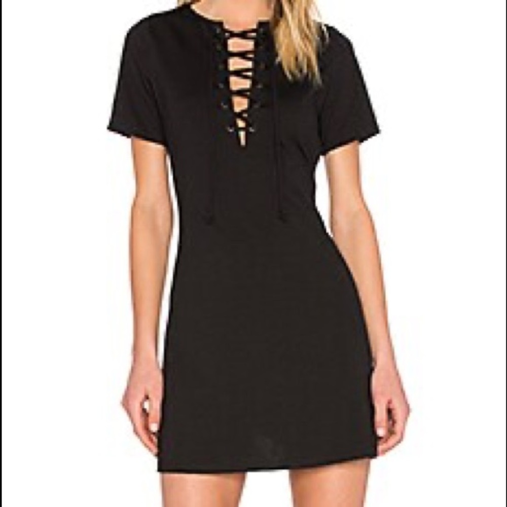 Revolve Lace up shift dress